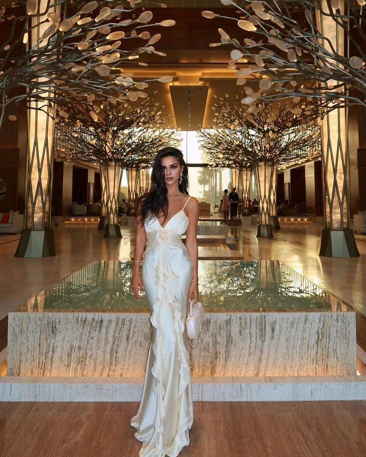 Robe Weitese, magnifique robe sirène à bretelles spaghetti en satin, longue robe de soirée, robe de bal